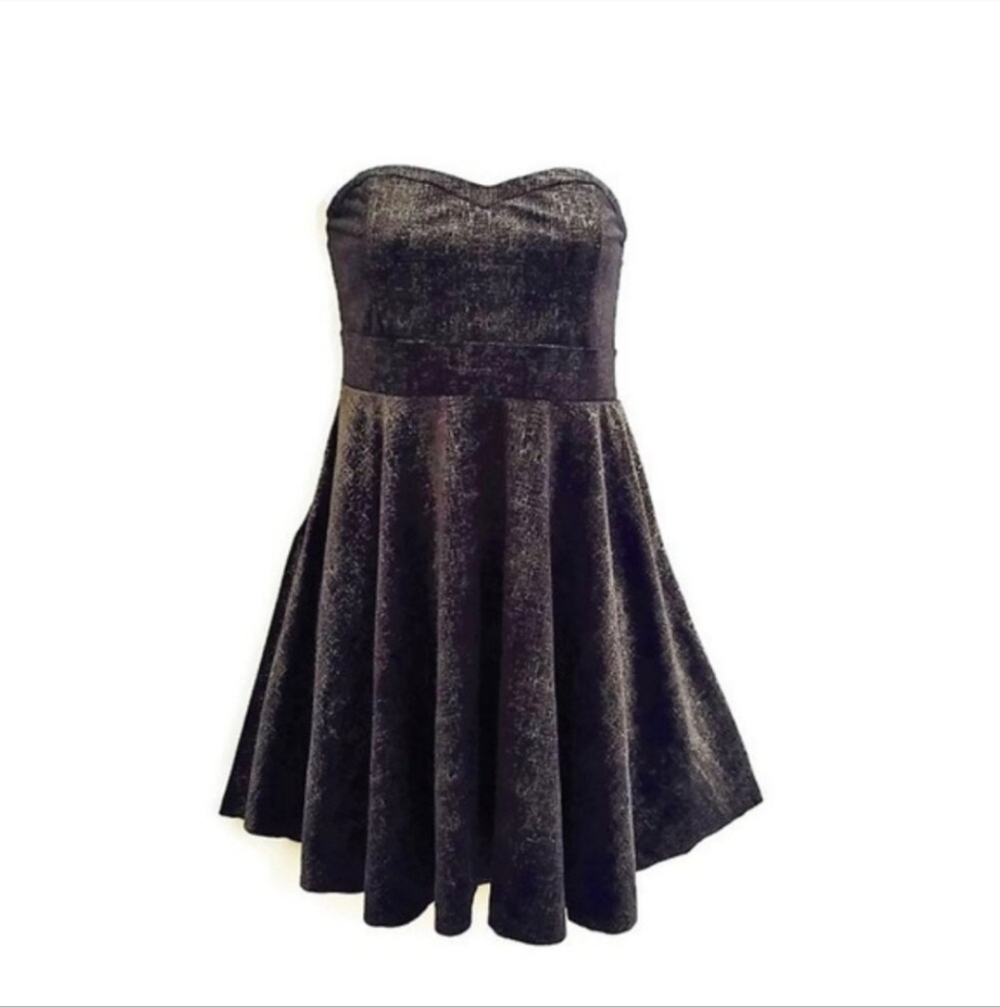 Free People Velvet Strapless Dress Size XS - Picture 3 of 7